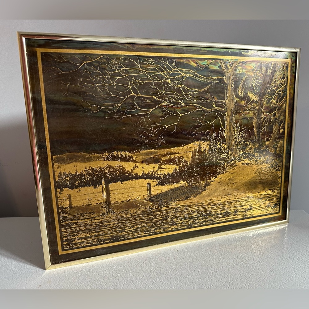 Vintage Metal Etching